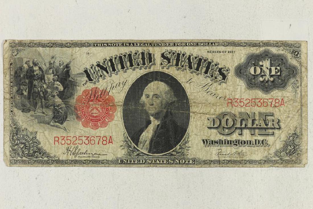 1917 LARGE SIZE $1 US NOTE (1 of 2)