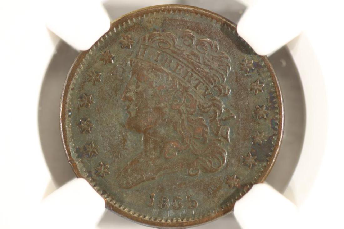 1835 US HALF CENT NGC VERY FINE DETAILS (1 of 3)
