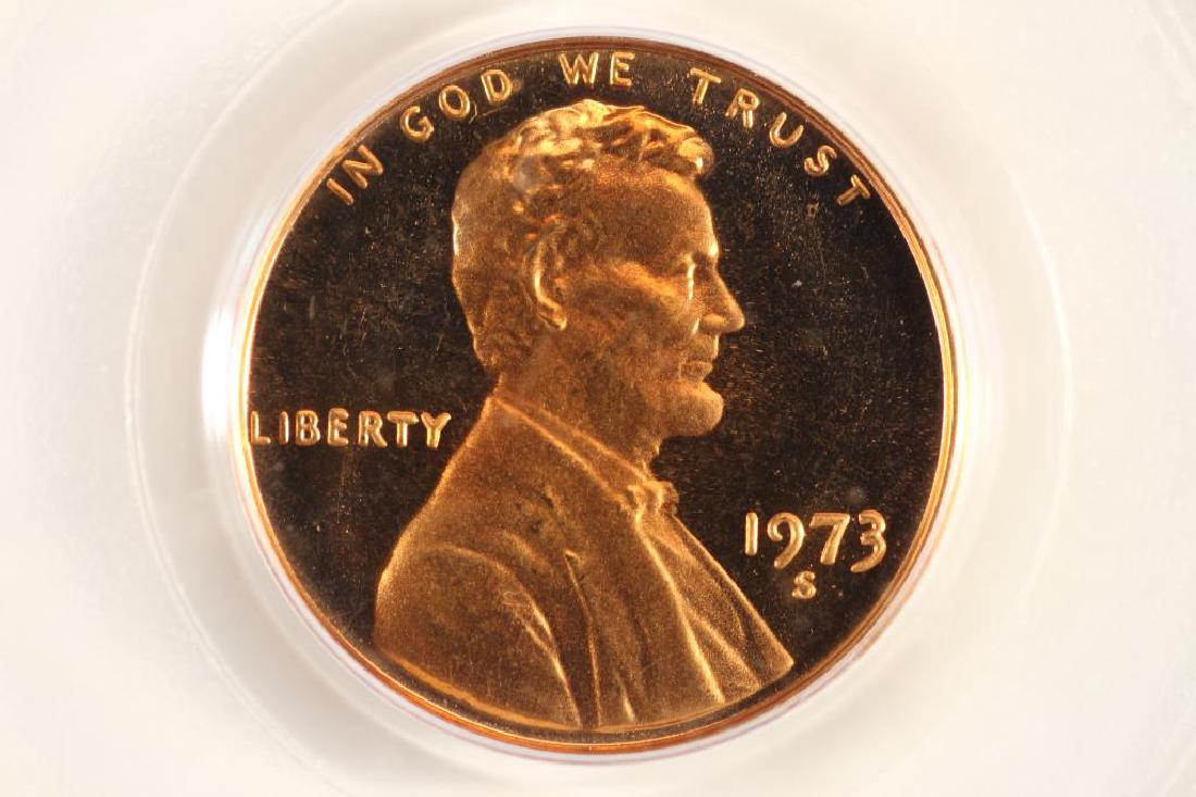 1973-S LINCOLN CENT PCGS PR68RD DCAM (1 of 3)