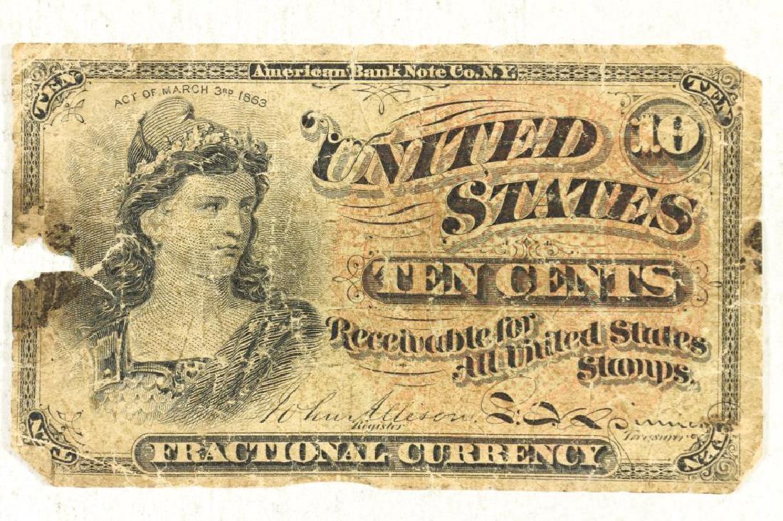 1863 10 CENT US FRACTIONAL CURRENCY (1 of 2)