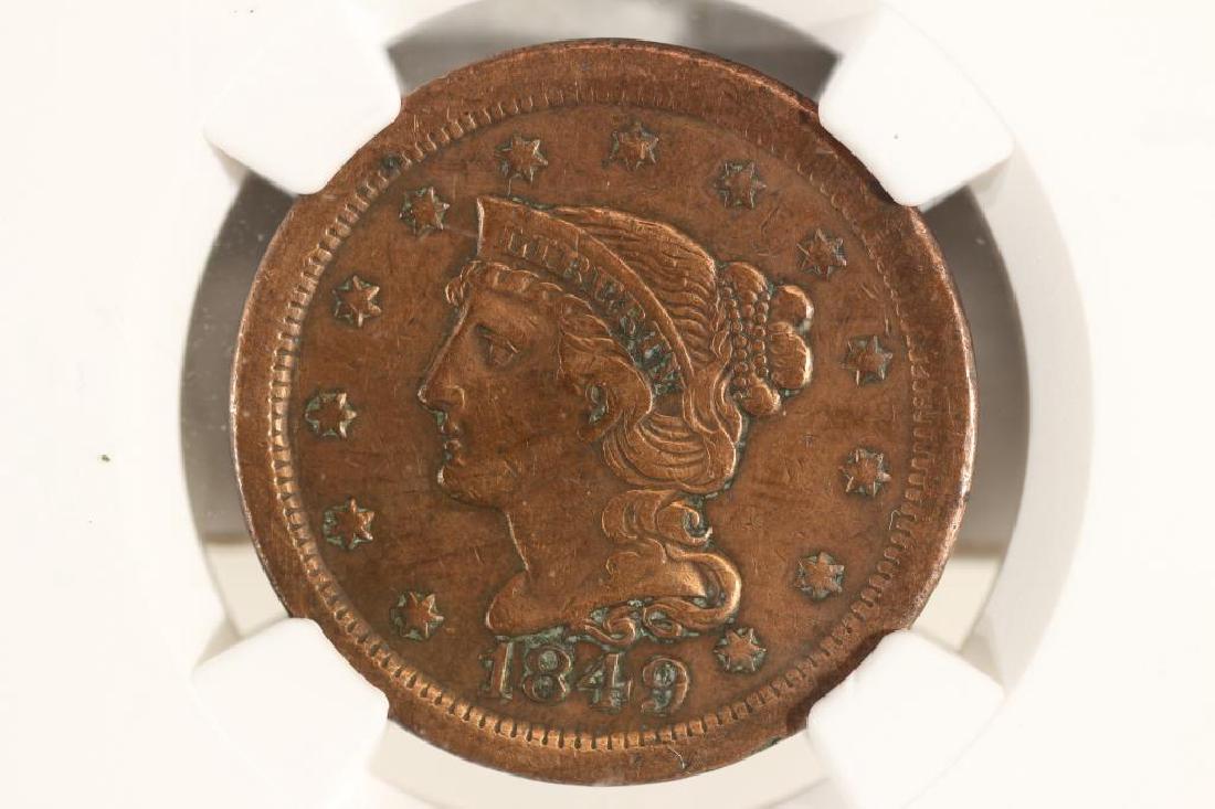 1849 US LARGE CENT NGC XF DETAILS (1 of 3)