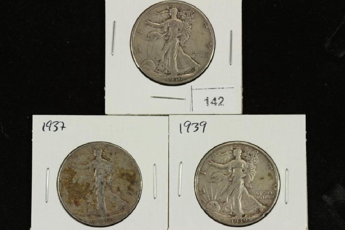 1936,37 & 39 WALKING LIBERTY HALF DOLLARS (1 of 2)