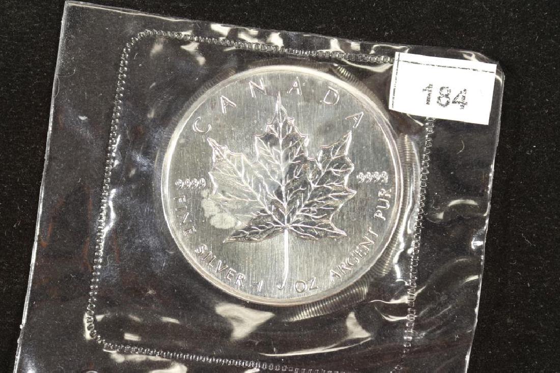 1989 CANADA SILVER $5 MAPLE LEAF 1 TROY OZ .9999 (1 of 2)