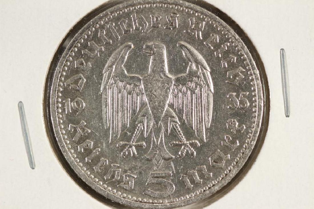 1935-D GERMANY SILVER 5 MARKS .4016 OZ. ASW (1 of 2)