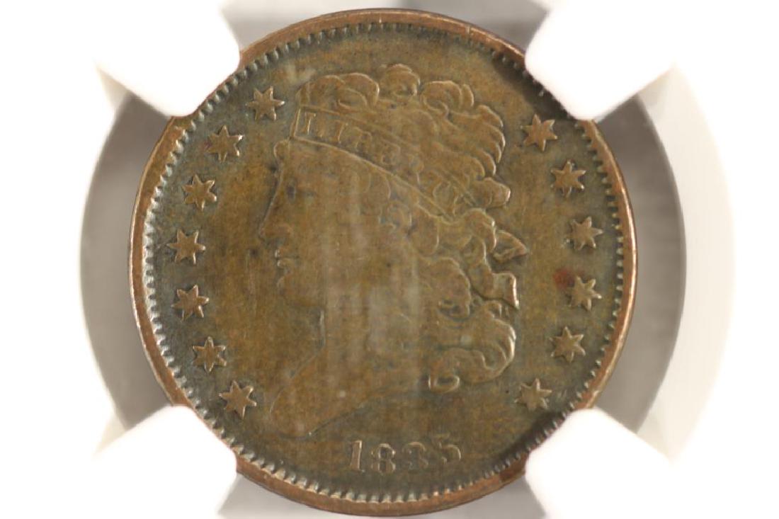 1835 US HALF CENT NGC VERY FINE DETAILS (1 of 3)