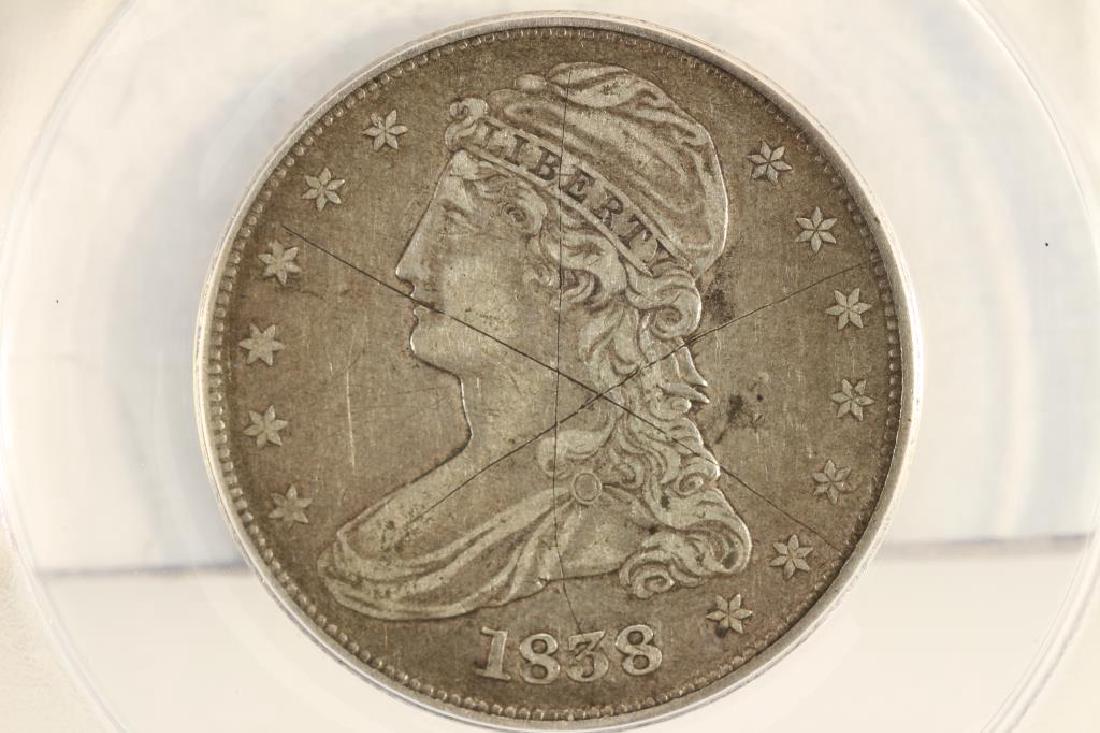 1838 CAPPED BUST HALF ANACA VERY FINE 35 DETAILS (1 of 3)