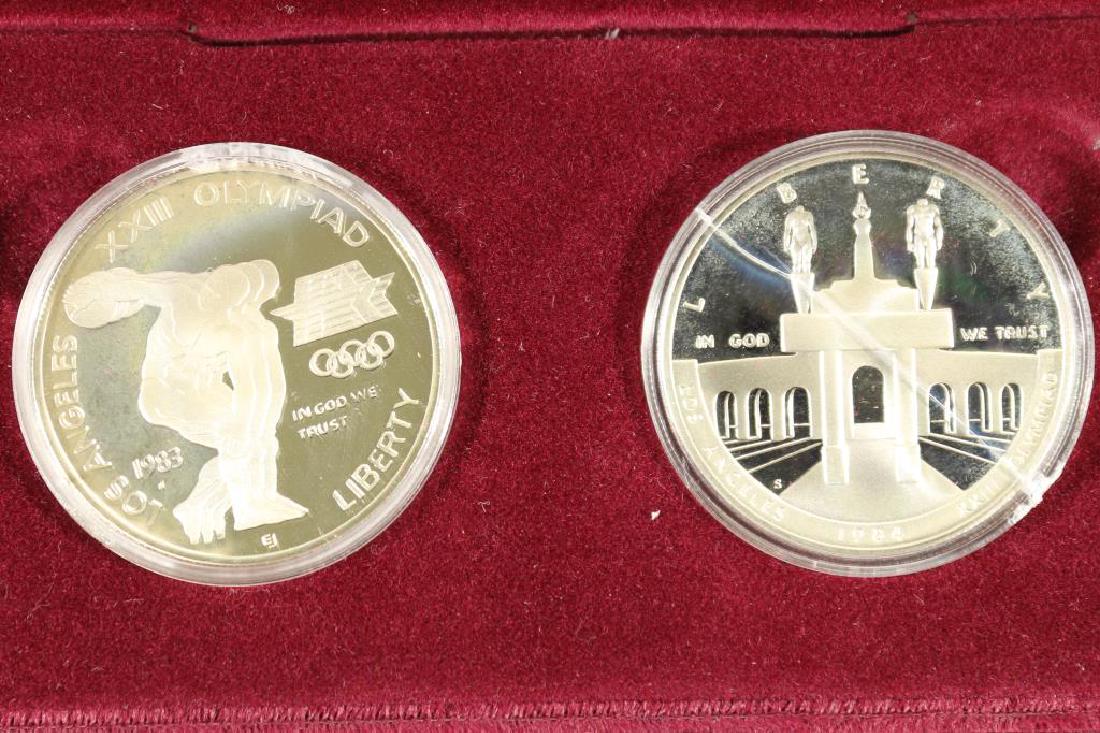 1983/84-S US OLYMPIC 2 SILVER DOLLAR SET PROOF (1 of 3)