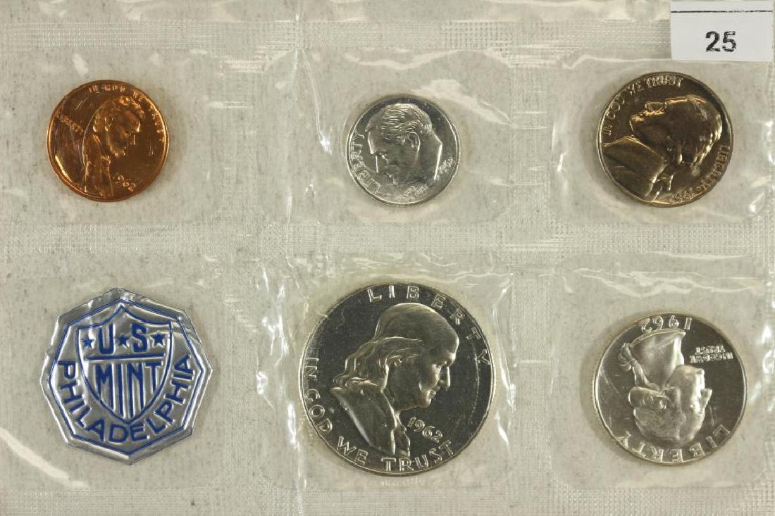 1962 US SILVER PROOF SET (WITH NO ENVELOPE) (1 of 2)