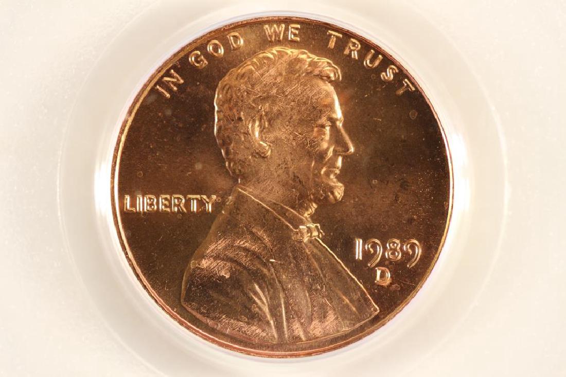 1989-D LINCOLN CENT PCGS MS67RD (1 of 3)