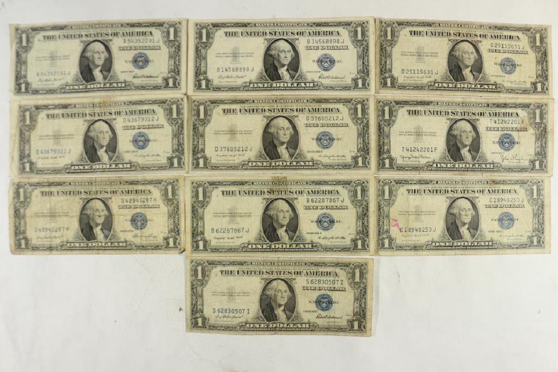10 ASSORTED 1935 $1 SILVER CERTIFICATES (1 of 2)