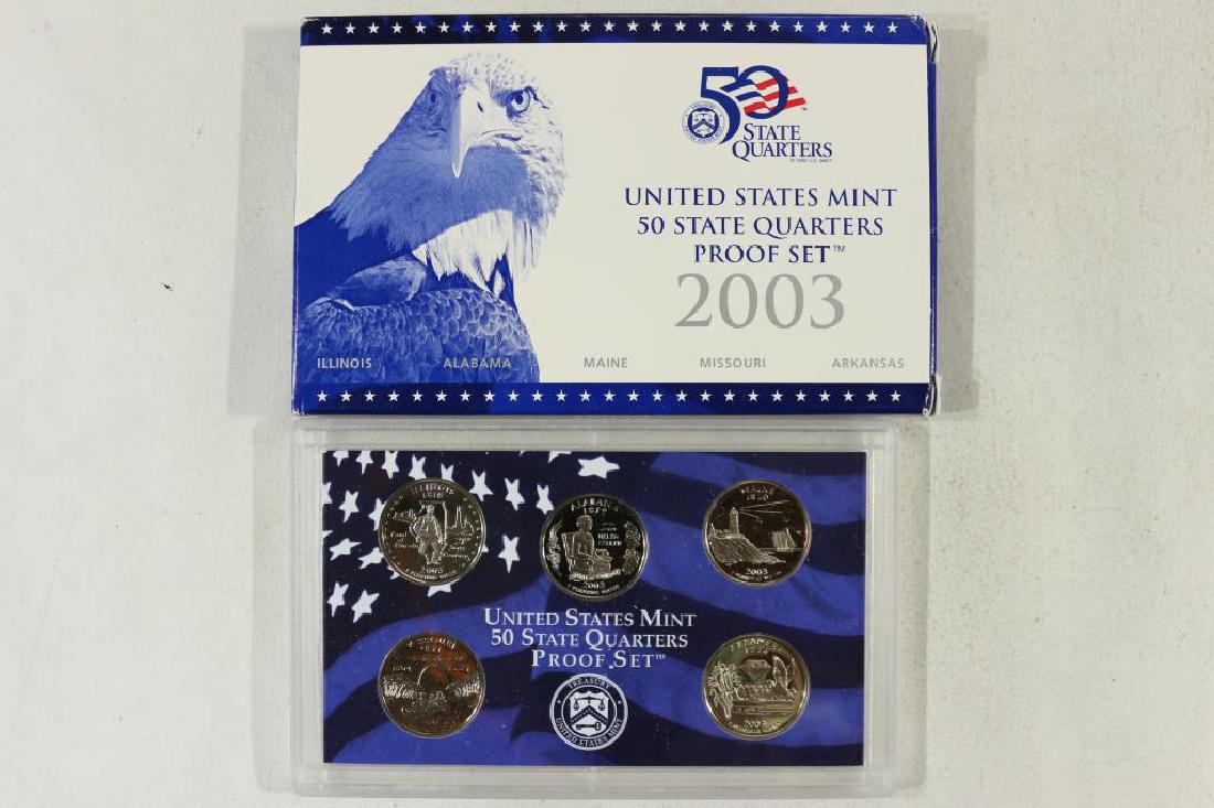 2003 US 50 STATE QUARTERS PROOF SET WITH BOX (1 of 2)