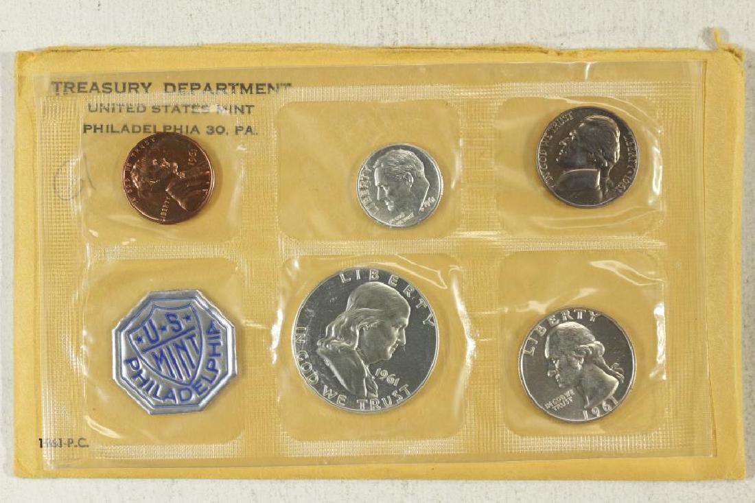 1961 US SILVER PROOF SET (WITH ENVELOPE) (1 of 2)