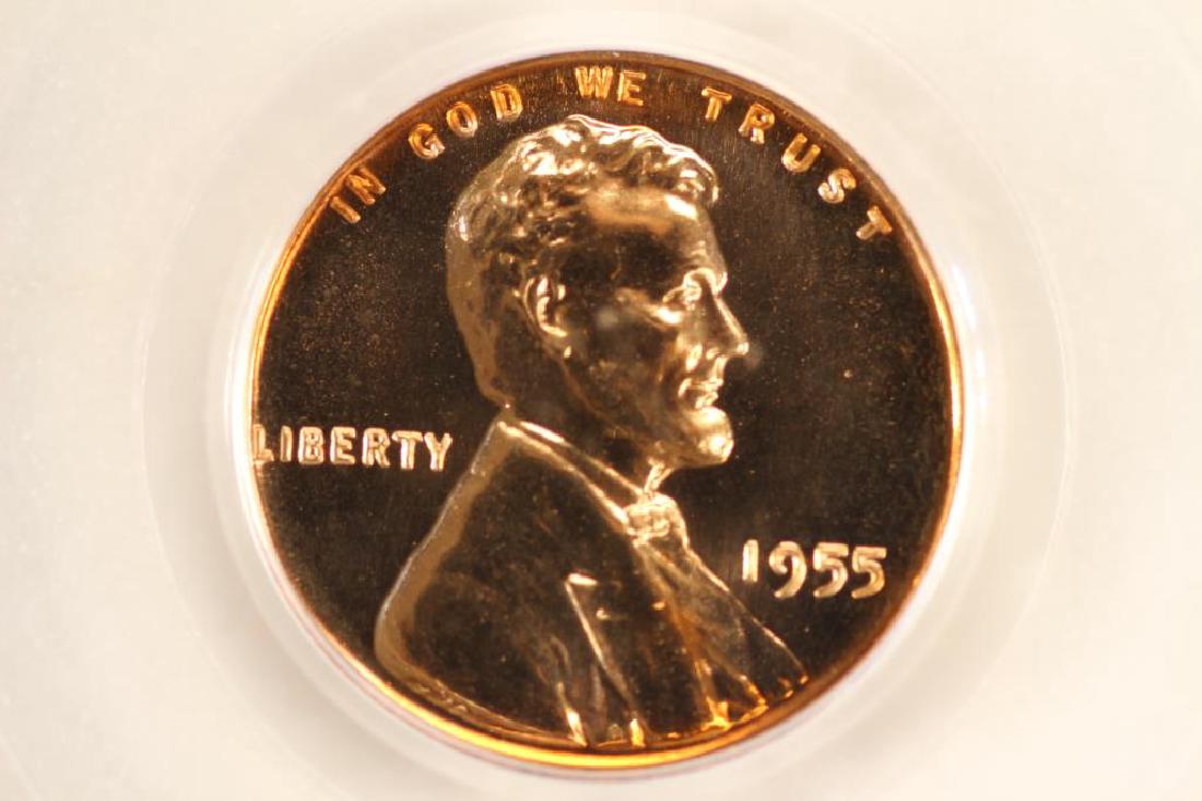 1955 LINCOLN CENT PCGS PR67RD (1 of 3)