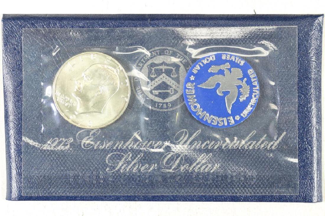 1973-S  IKE SILVER DOLLAR UNCIRCULATED (BLUE PACK) (1 of 2)