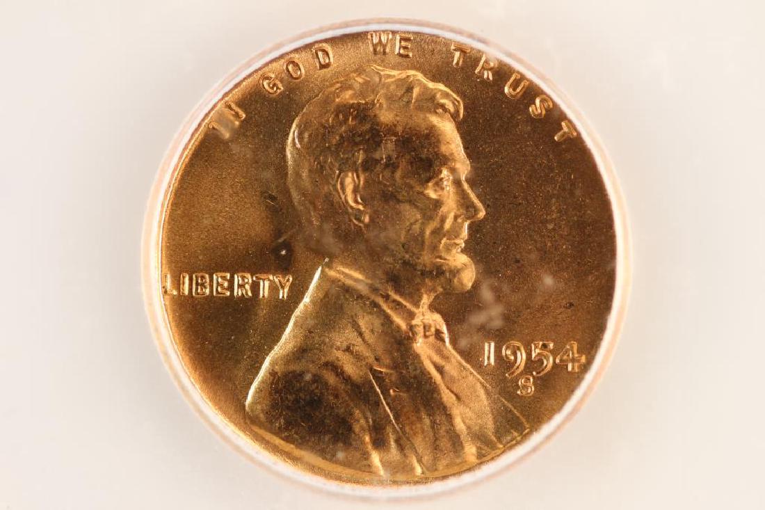 1954-S LINCOLN CENT ICG MS66RD (1 of 3)