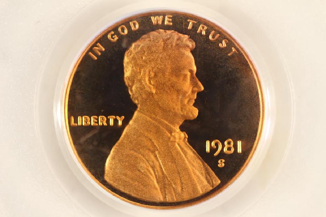 1981-S TYPE 2 LINCOLN CENT PCGS PR68RD DCAM (1 of 3)