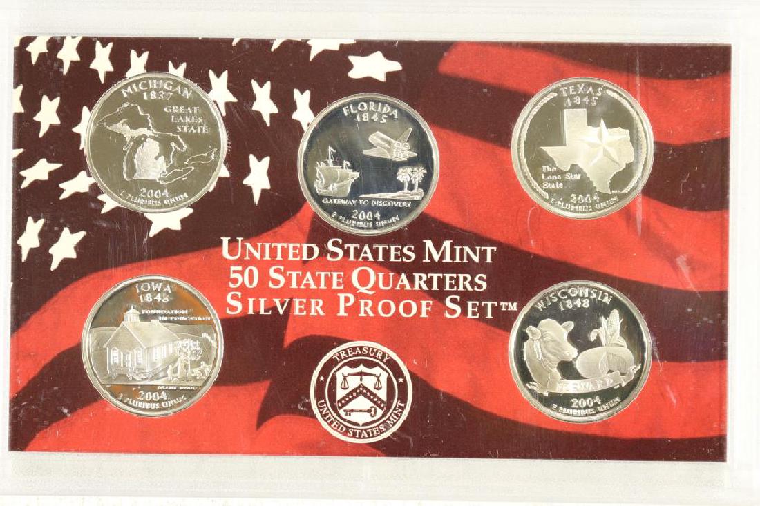 2004 SILVER US 50 STATE QUARTERS PROOF SET NO BOX (1 of 2)