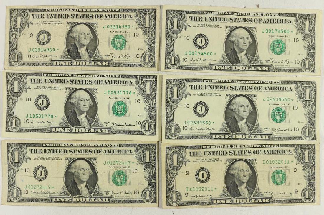 6-$1 FRN STAR NOTES SEE DESCRIPTION (1 of 2)