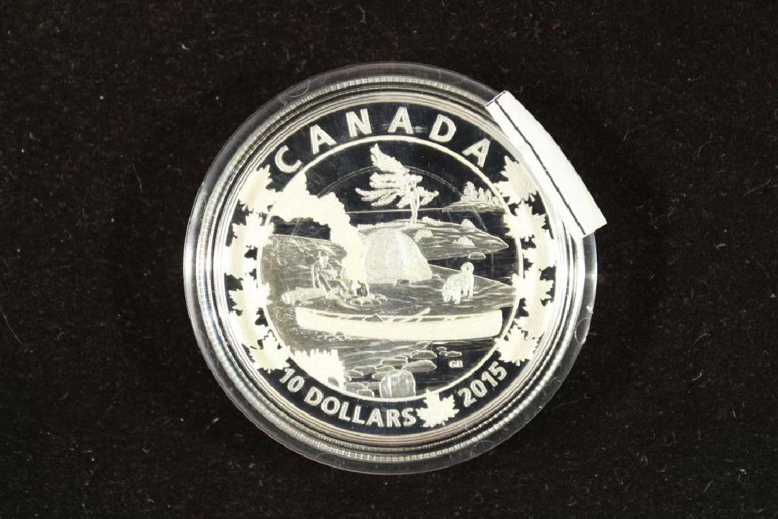 2015 CANADA FINE SILVER $10 PROOF CANOE (1 of 3)