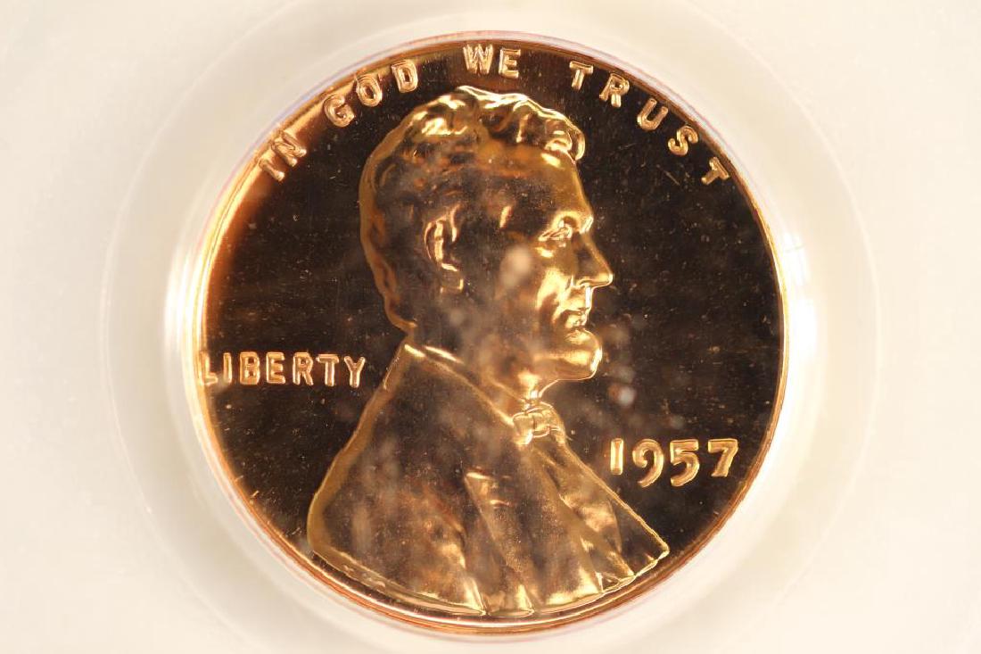 1957 LINCOLN CENT PCGS PR67RD (1 of 3)