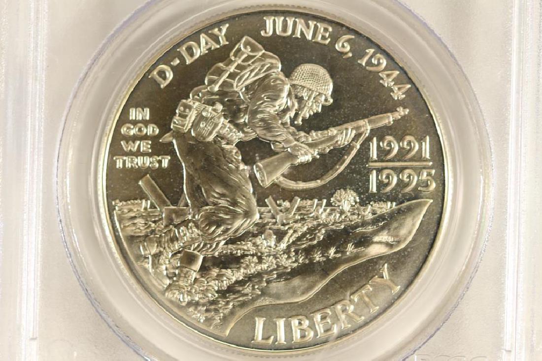 1991-95-D WWII COMMEMORATIVE SILVER DOLLAR PCGS (1 of 3)