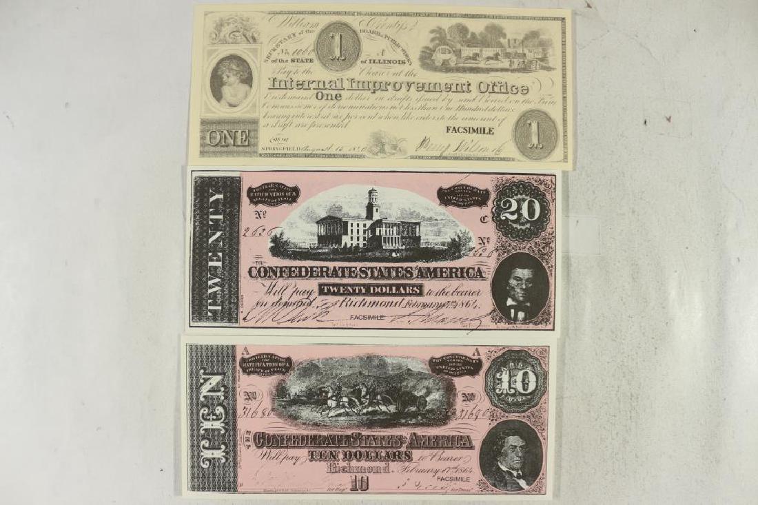 3 PIECES OF FACSIMILE CURRENCY SEE DESCRIPTION (1 of 3)