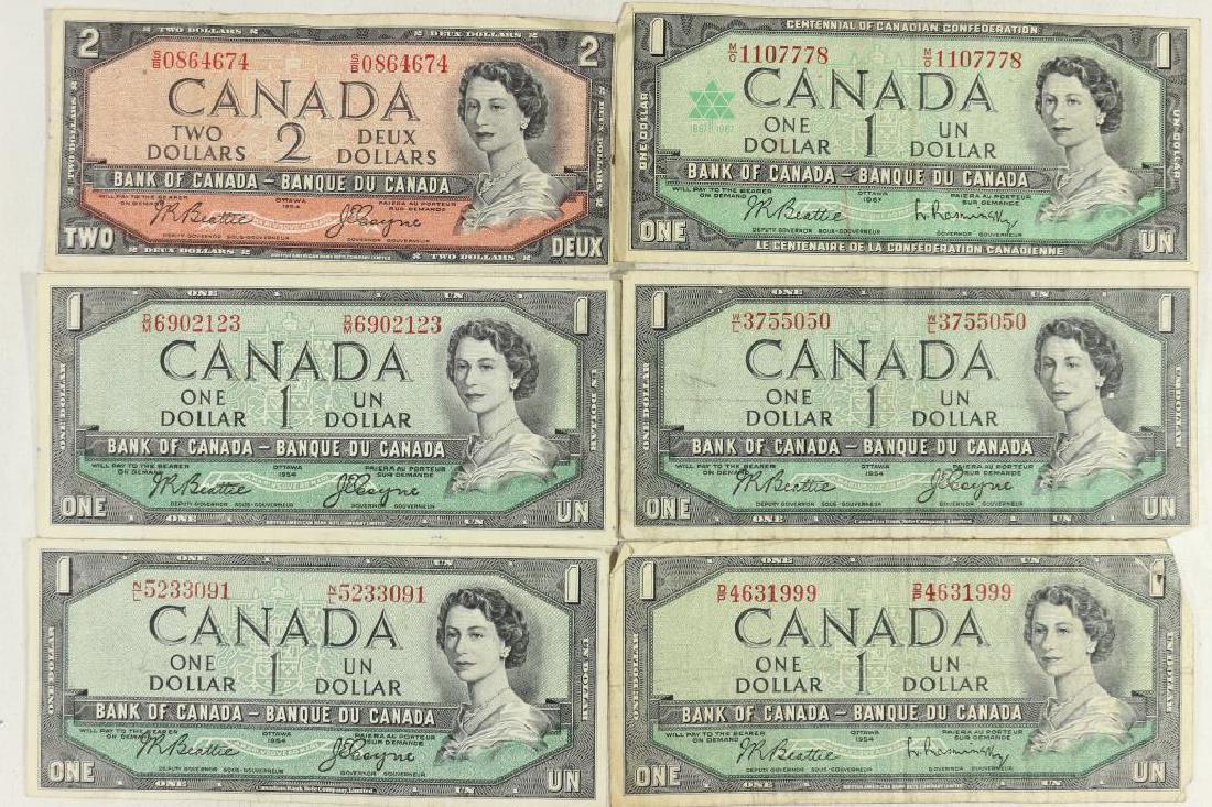 $7 FACE VALUE OF CANADIAN CURRENCY SEE DESCRIPTION (1 of 3)