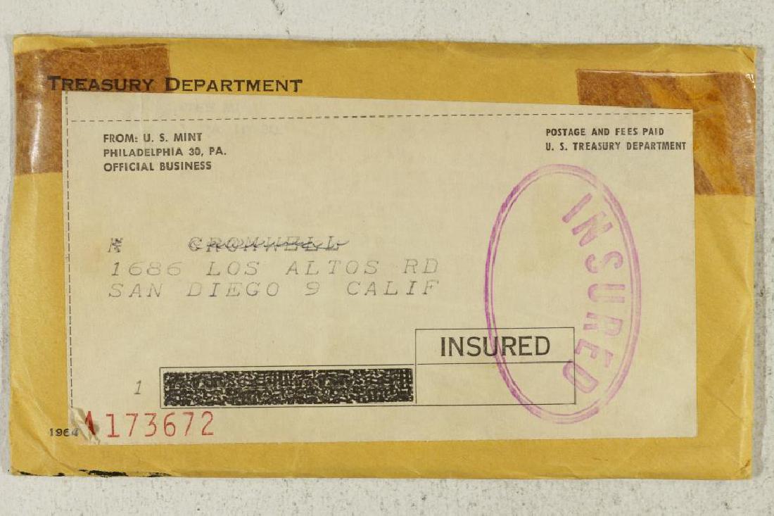 1964 US SILVER PROOF SET (WITH ENVELOPE) (1 of 2)