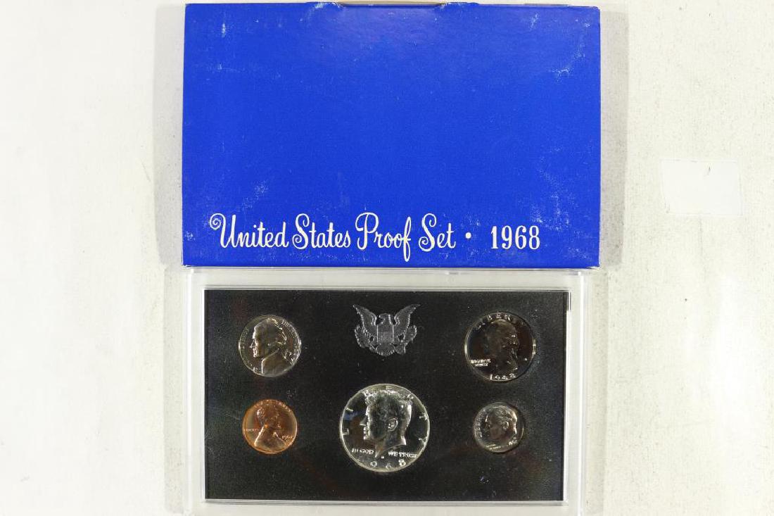 1968 US PROOF SET WITH BOX, 40% SILVER JFK HALF (1 of 2)