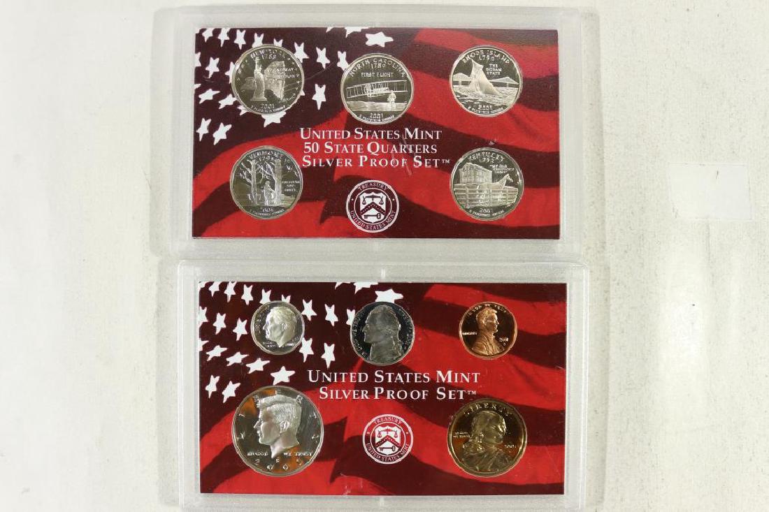 2001 US SILVER PROOF SET (WITH NO BOX) (1 of 2)