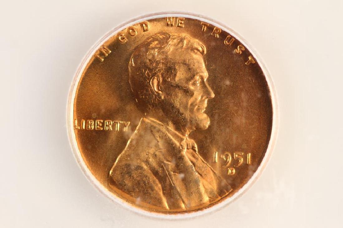 1951-D LINCOLN CENT ICG MS66RD (1 of 3)