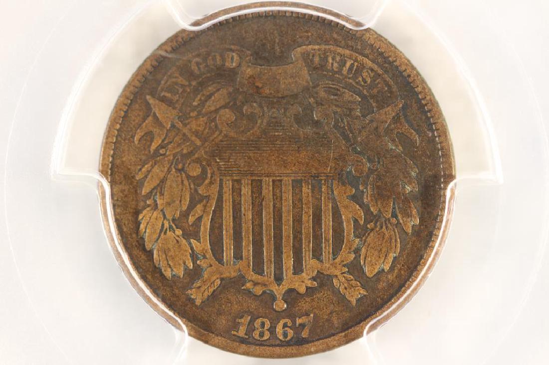 1867 US TWO CENT PIECE PCGS FINE DETAILS (1 of 3)