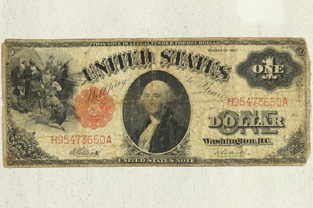 1917 LARGE SIZE $1 LEGAL TENDER NOTE (1 of 2)