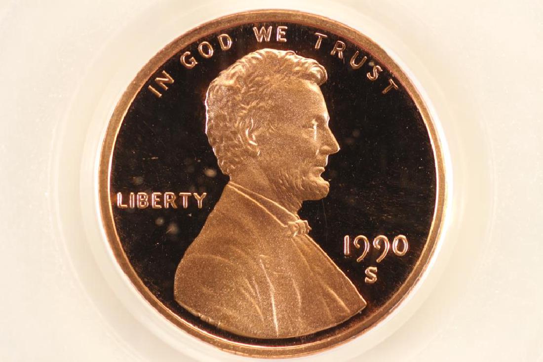 1990-S LINCOLN CENT PCGS PR69RD DCAM (1 of 3)