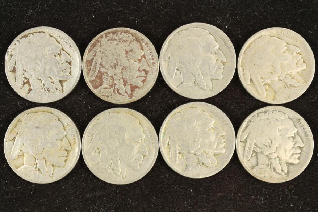 8 ASSORTED TEENS BUFFALO NICKELS (1 of 2)