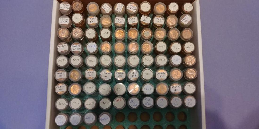Lot of 4,100++ Lincoln Memorial Cents, Most UNC (1 of 4)