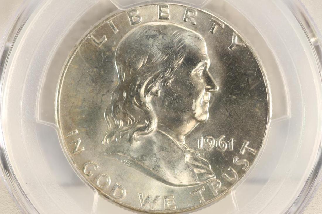 1961 FRANKLIN HALF DOLLAR PCGS UNC DETAILS (1 of 3)