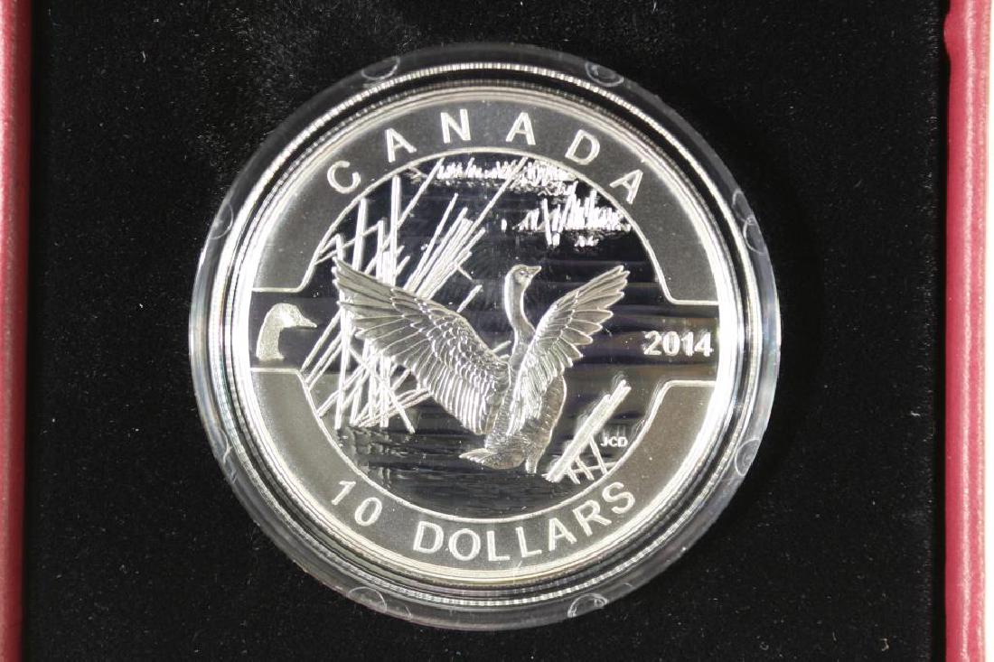 2014 CANADA $10 FINE SILVER COIN O'CANADA (1 of 3)