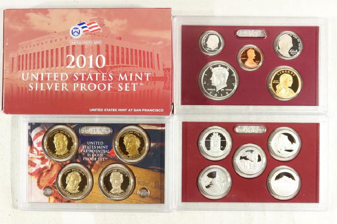 2010 US SILVER PROOF SET (WITH BOX) 14 PIECES (1 of 4)