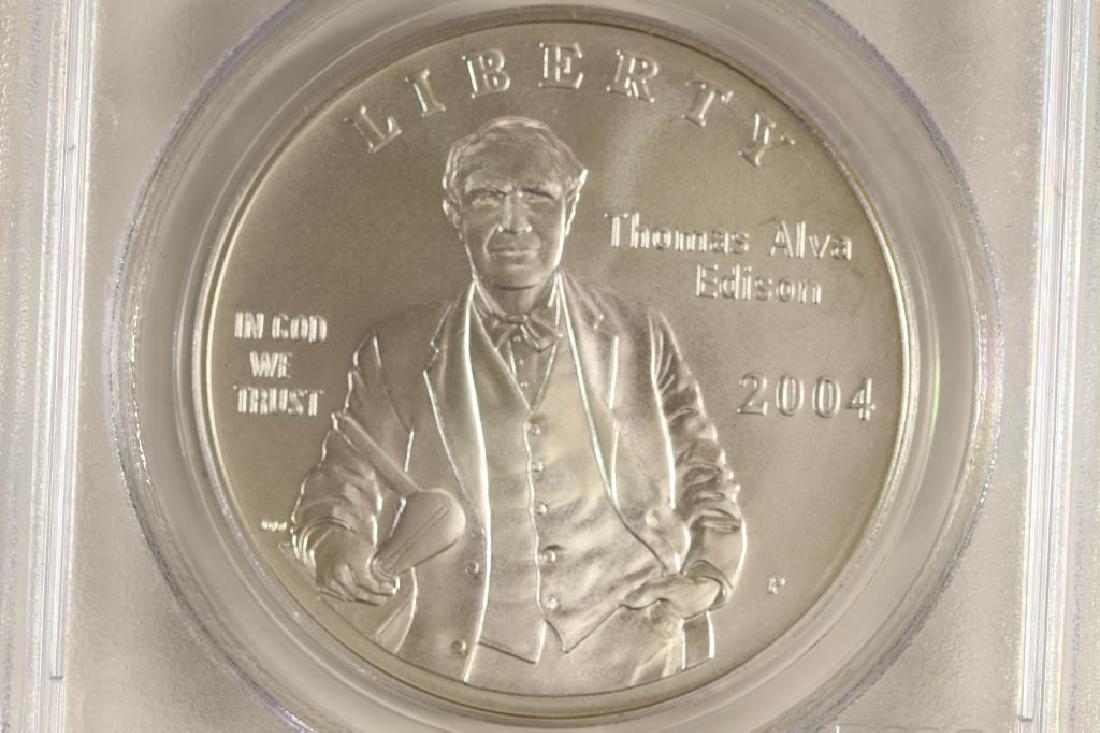 2004-P EDISON COMMEMORATIVE SILVER DOLLAR (1 of 3)