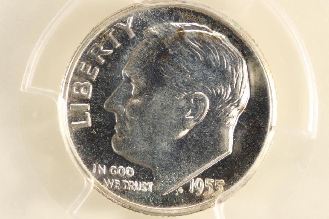 1955 SILVER ROOSEVELT DIME PCGS PR66 (1 of 3)