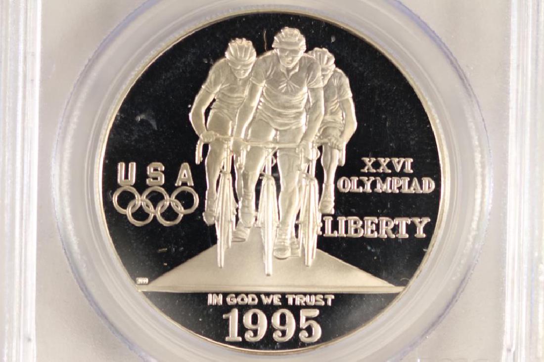 1995-P OLYMPIC CYCLING COMMEMORATIVE SILVER DOLLAR (1 of 3)
