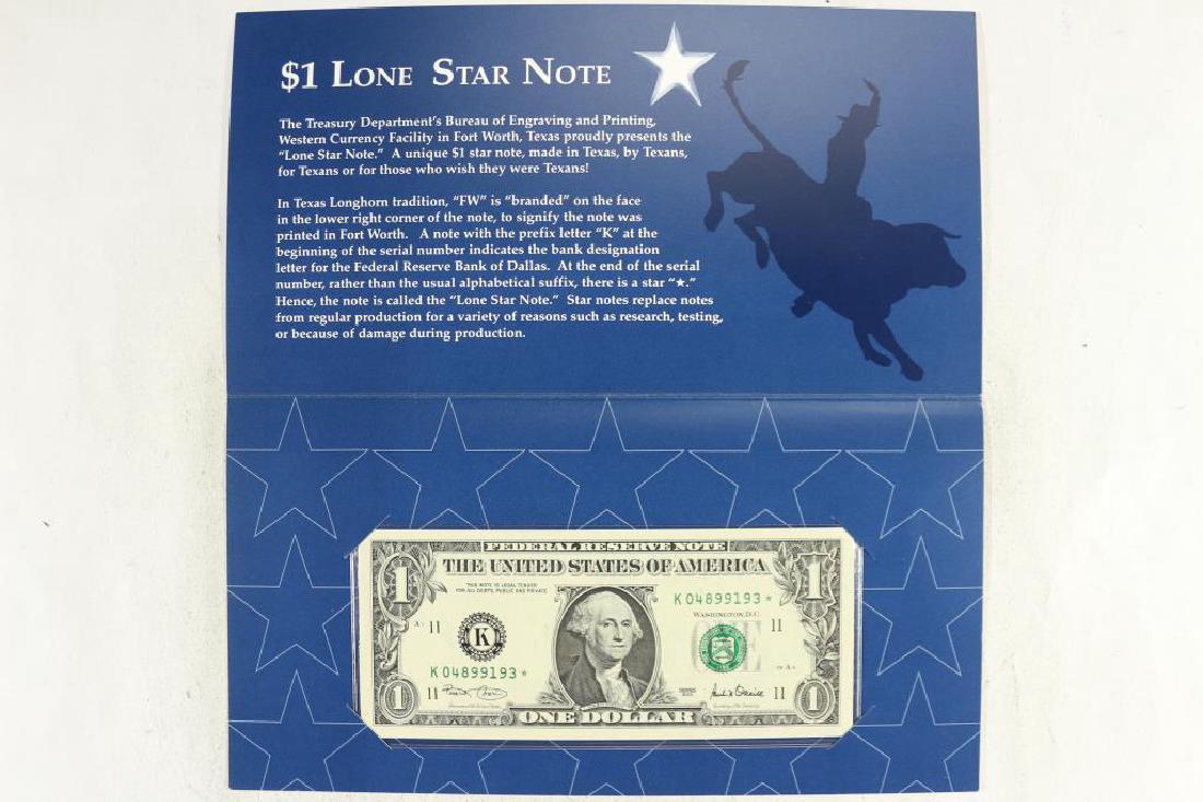 2001 TEXAS $1 LONE STAR NOTE CRISP UNC (1 of 3)