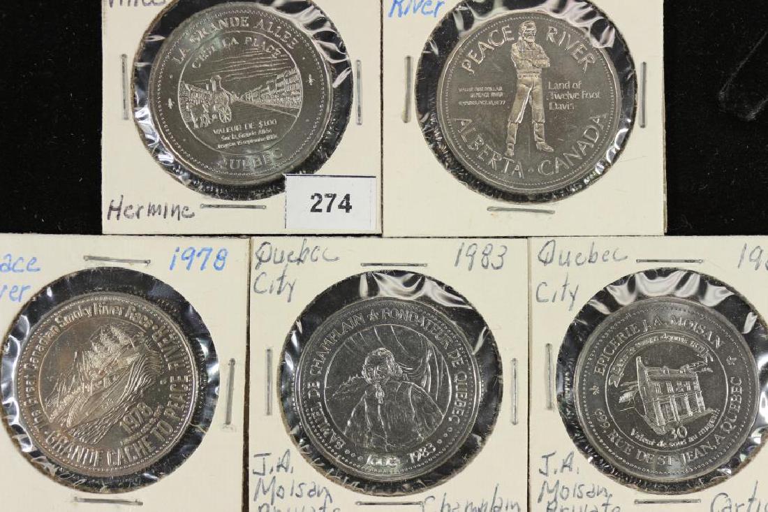 5 ASSORTED CANADA TRADE DOLLARS UNC SEE DESCRIPT. (1 of 3)