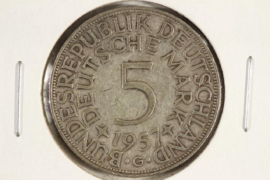 1957-G GERMANY SILVER 5 MARKS (1 of 2)