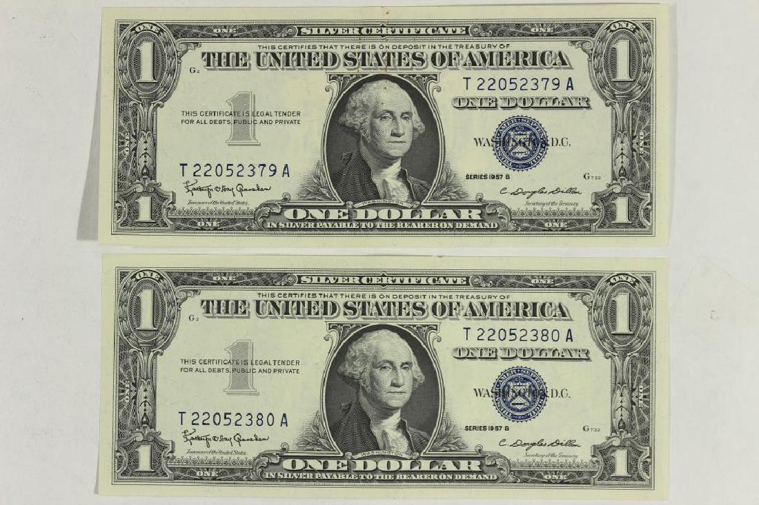 2-1957-B $1 SILVER CERTIFICATES CRISP UNC (1 of 2)