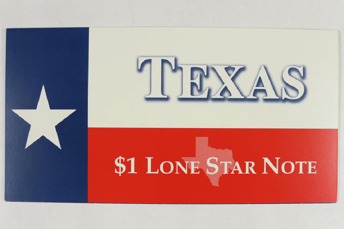 2001 TEXAS $1 LONE STAR NOTE CRISP UNC (1 of 3)