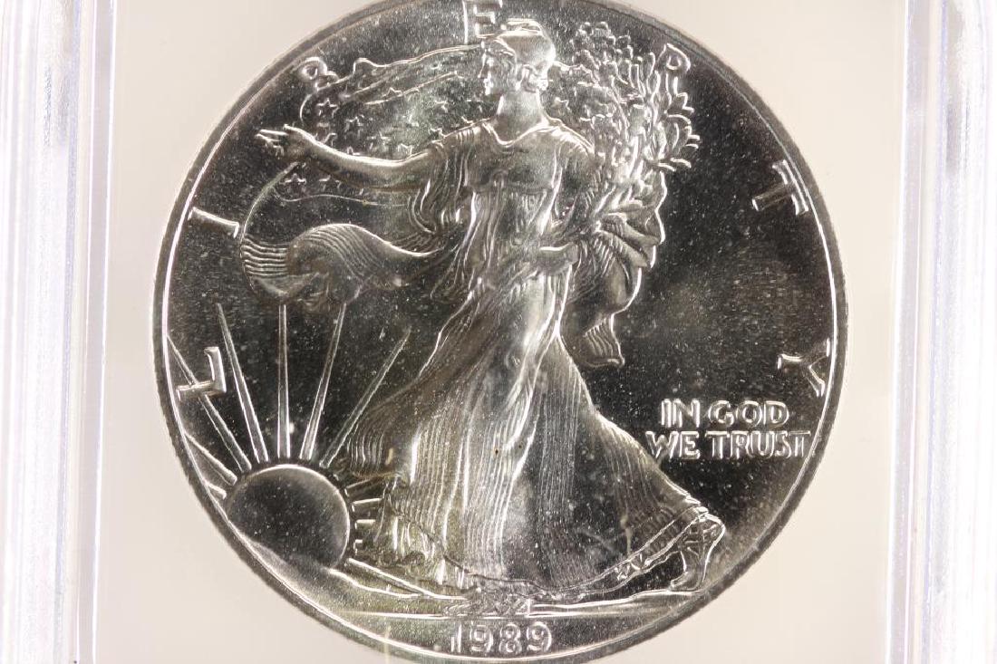 1989 AMERICAN SILVER EAGLE ICG MS69 (1 of 3)