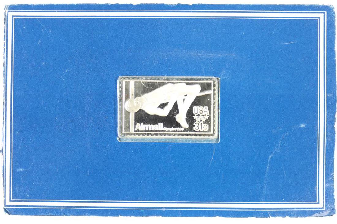 STERLING SILVER PROOF OF 1980 OLYMPIC STAMP (1 of 2)