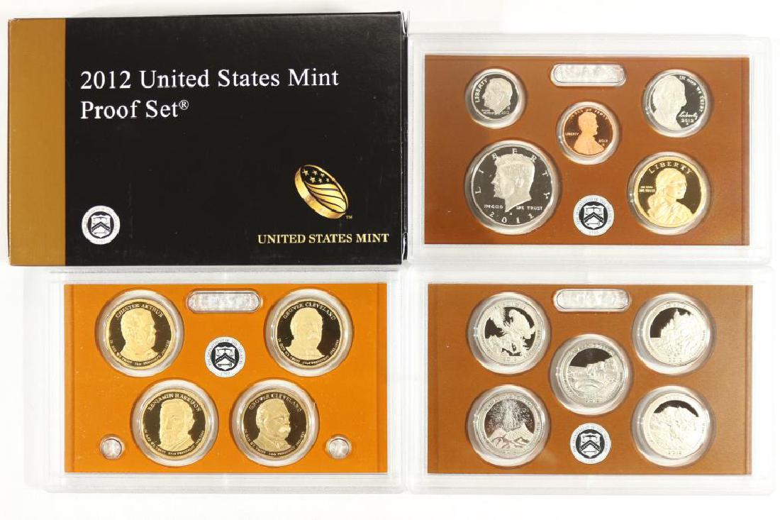 2012 US PROOF SET (WITH BOX) 14 PIECES, WITH BOX (1 of 2)